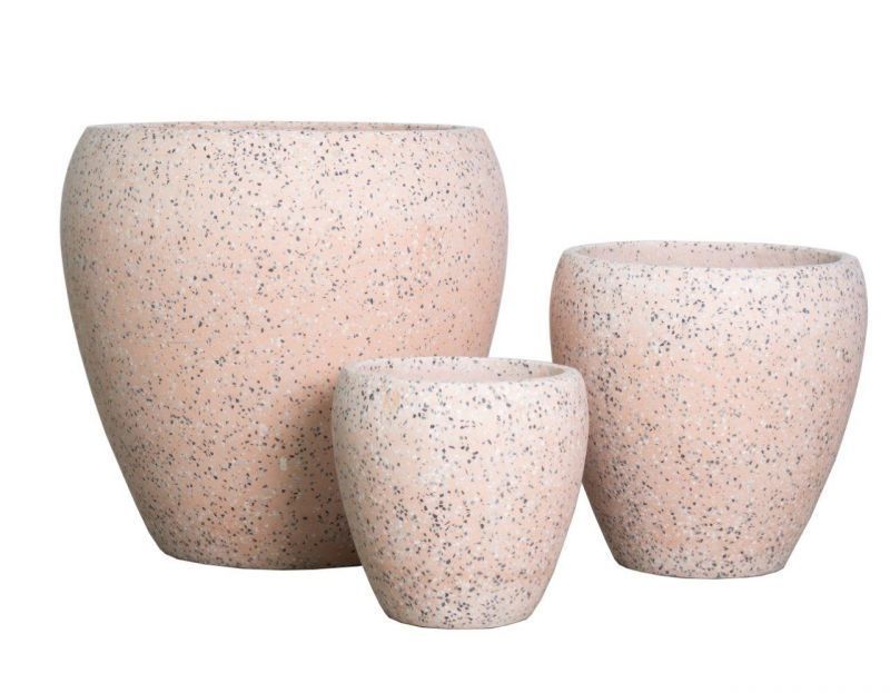 Terrazzo Tall Egg Pot - Pink